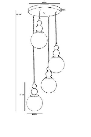 YAREN 4 LÜ TEPSİLİ ESKİTME BAL CAMLI SARKIT