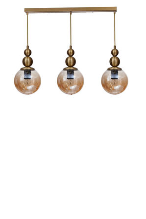 YAREN 3 LÜ SIRALI ESKİTME BAL CAMLI SARKIT