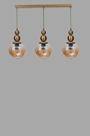 YAREN 3 LÜ SIRALI ESKİTME BAL CAMLI SARKIT