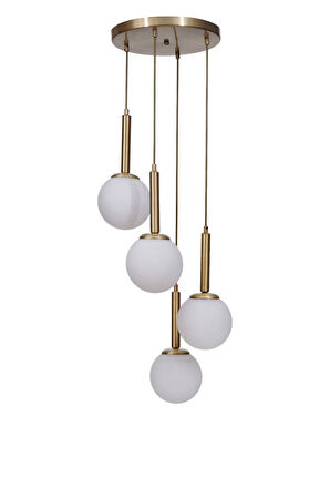 SEZGİ 4 LÜ TEPSİLİ ESKİTME BEYAZ CAMLI SARKIT