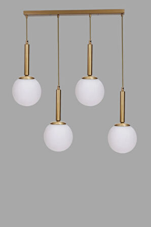 SEZGİ 4 LÜ SIRALI ESKİTME BEYAZ CAMLI SARKIT