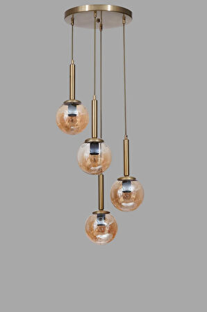 SEZGİ 4 LÜ TEPSİLİ ESKİTME BAL CAMLI SARKIT