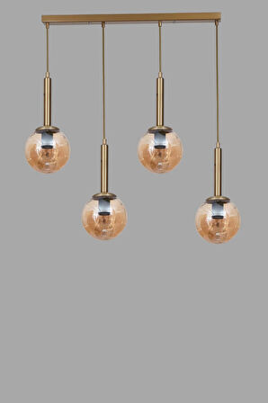 SEZGİ 4 LÜ SIRALI ESKİTME BAL CAMLI SARKIT