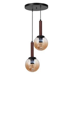 IŞIL 2 Lİ TEPSİLİ CEVİZ BAL CAMLI SARKIT