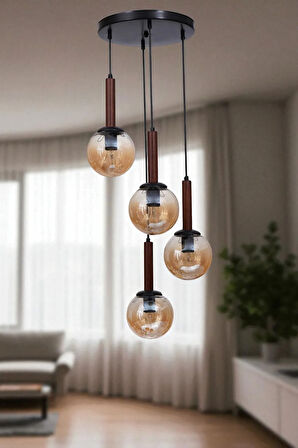 IŞIL 4 LÜ TEPSİLİ CEVİZ BAL CAMLI SARKIT