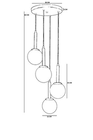 IŞIL 4 LÜ TEPSİLİ NATUREL BAL CAMLI SARKIT