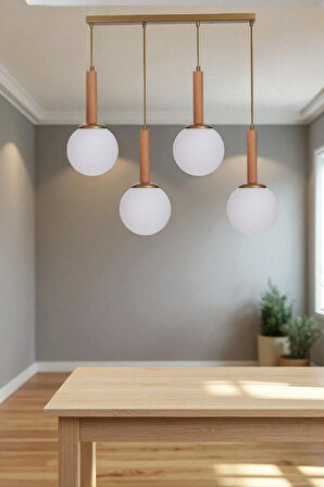 IŞIL 4 LÜ SIRALI NATUREL BEYAZ CAMLI SARKIT