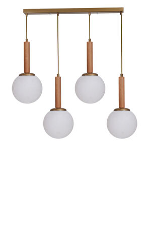 IŞIL 4 LÜ SIRALI NATUREL BEYAZ CAMLI SARKIT