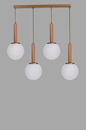 IŞIL 4 LÜ SIRALI NATUREL BEYAZ CAMLI SARKIT