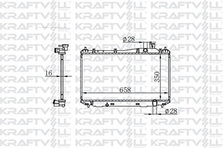 Honda Motor Su Radyatoru Honda CIVIC 2001 2006 Manuel Vites (350*658*16) Brazıng (mt) - Kraftvoll 08040041