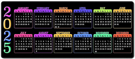 2025 TAKVİM 70x30 Cm Speed Kaymaz Taban Dikişli Oyuncu Gaming Mouse Pad