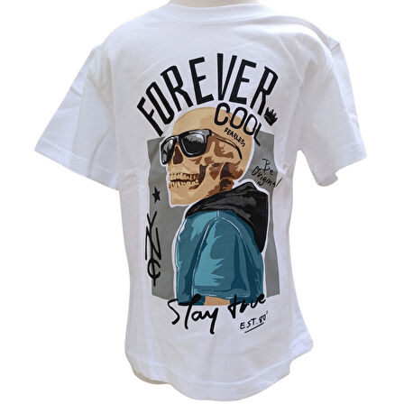 Erkek Çocuk Dijital Baskılı %100 Pamuk T-Shirt Penye Dokuma