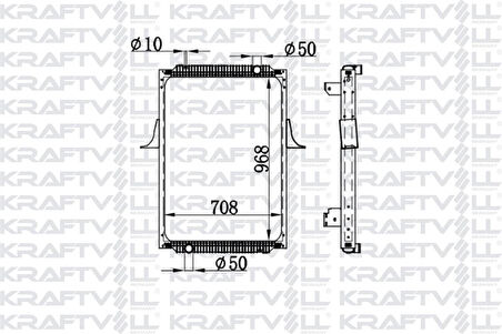 Renault Truck Su Radyatoru Renault Trucks Premium  (cerceveli) / (mt) 1996 2000 Ve Sonrası - Kraftvoll 08040131