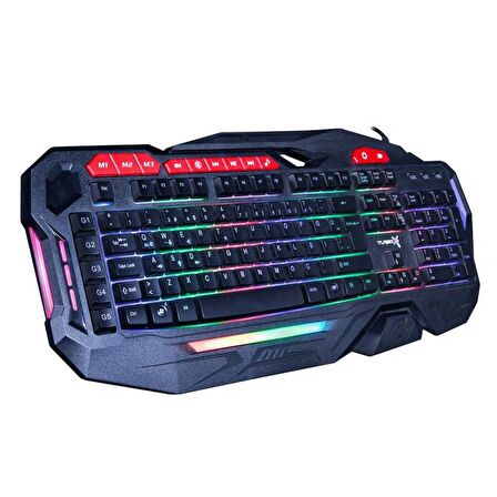 Turbox BladeDancer TR-GK103 USB Kablolu Gaming Standart Q Rainbow Aydınlatma Klavye