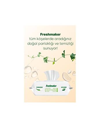 FRESHMAKER YÜZEYSİL BEYAZ SABUN KOKULU 100'LÜ