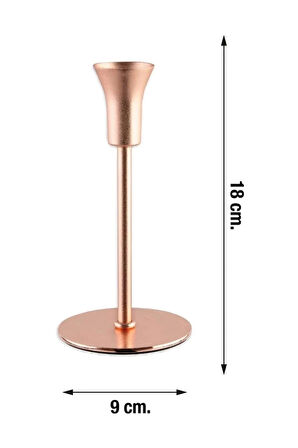 Doreline Tiffany Dekoratif Mumluk Şamdan Aydınlatma Bronz Renk (18cmx9cm)