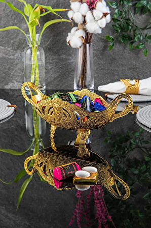 DESENLİ AYAKLI GONDOL ALTIN