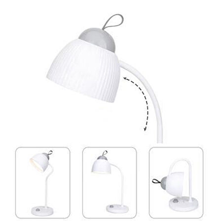 WellHise WD-6075 Dimmerli Led Ayarlanabilir Kablosuz Type-C Şarjlı Masa Lambası 