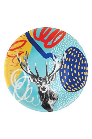 Kütahya Porselen Madagaskar Deer 27 cm Servis Tabağı