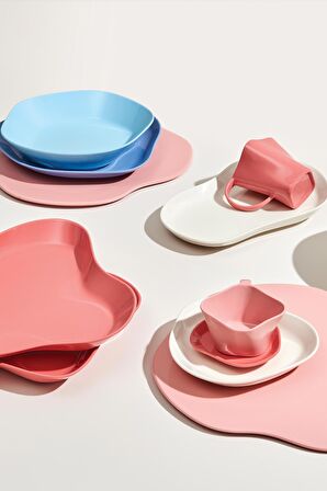 Skallop 2 Parça 28x25 cm Kayık Seti Pembe