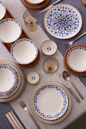 Kütahya Porselen Tile Legacy 18 Parça 6 Kişilik Yemek Takımı