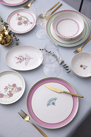 Kütahya Porselen Bone Moderna 26 Parça 6 Kişilik Yemek Takımı Chirpy