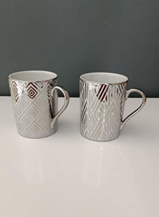 KÜTAHYA PORSELEN FOREST 2 Lİ MUG 260 CC PLATİN 10154