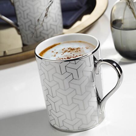 Kütahya Porselen 2 'Li Kaplama Mug Platin 10951
