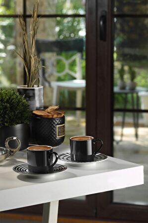 Pilea 4 Parça 2 Kişilik Kahve Takımı 12226