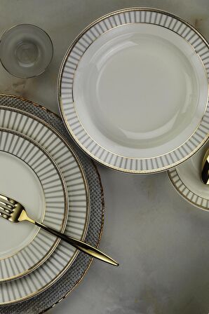 Bone Kalipso 24 Parça 6 Kişilik Yemek Takımı