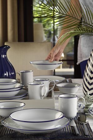 Kütahya Porselen Kobalt 16 Parça 4 Kişilik Yemek Takımı