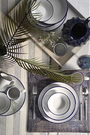 Kütahya Porselen Kobalt 16 Parça 4 Kişilik Yemek Takımı