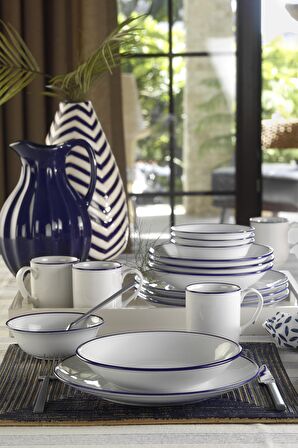 Kütahya Porselen Kobalt 16 Parça 4 Kişilik Yemek Takımı