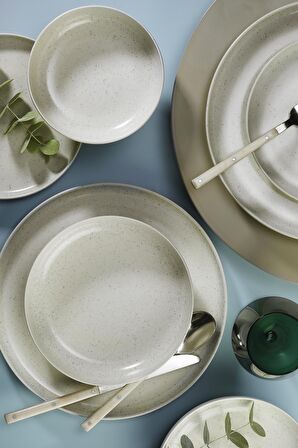 Moderna Krem 16 Parça 4 Kişilik Yemek Takımı