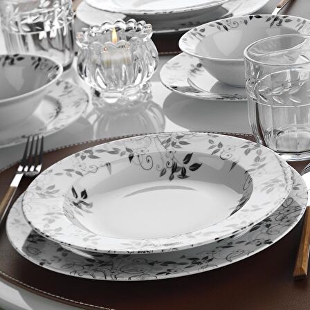 Kütahya Porselen Yasemin 885174 Desen 24 Parça Yemek Seti - DG274