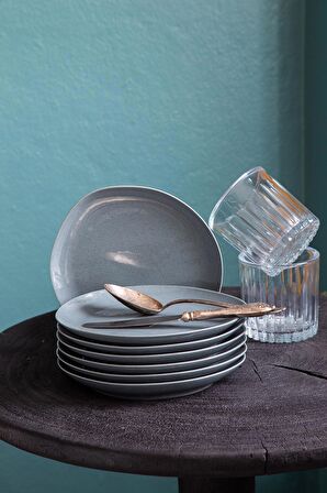 Kütahya Porselen Soho 6 Parça 22 Cm Pasta Takımı Mavi