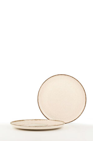 Kütahya Porselen Moderna 2 Parça 27 Cm Düz Tabak Tarçın