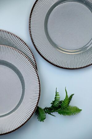Kütahya Porselen Adler 6 Parça 21 Cm Pasta Takımı Mavi