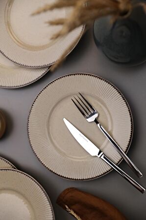 Kütahya Porselen Adler 6 Parça 21 Cm Pasta Takımı Tarçın