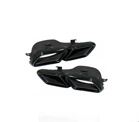Mercedes Arka Egzoz Ucu Set Siyah Yeni C63 Amg 19> - Vortex V2205477