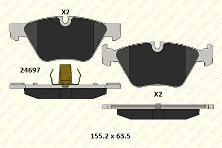 Bmw Fren Balatası On Bmw F10 F11 - Kale B 24697 193 05 Msh