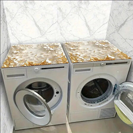 55 CM x 45 CM BEYAZ ÇİÇEK DESENLİ TEZGAH ÜSTÜ BULAŞIK KURUTMA MATI BULAŞIKLIK KURUTMA ÖRTÜSÜ