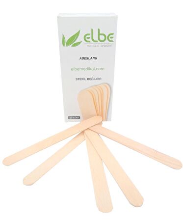 Elbe Naturel Spatula 100 Adet Ağda Spatulası