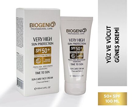 Biogeniq Sun 50+ Faktör Tüm Cilt Tipleri İçin Renksiz Güneş Koruyucu Krem 100 ml