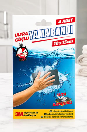 Ultra Güçlü Su Geçirmez Yama Bandı 4 Adet 10x15 cm Sızıntı Tamir Bandı Çatlak Onarım Bandı