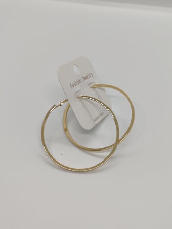 Çelik Büyük Halka Küpe 6cm Çaplı