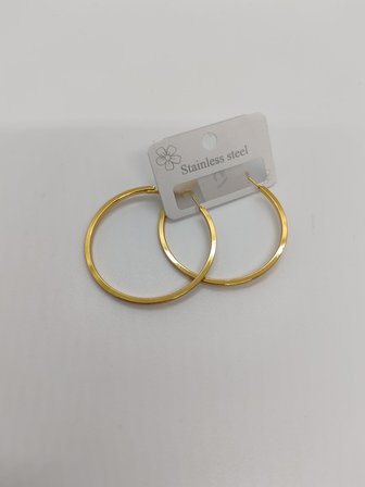Halka Küpe 4cm Çaplı Çelik