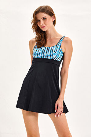 Argento Büyük Beden Şortlu Elbiseli Mayo 0341-2073 