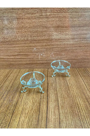 2 Adet Kahve Yanı İkramlık Çikolatalık Lokumluk Şekerlik Sunumluk Yüzük Yükseltici Söz Nişan Gümüş