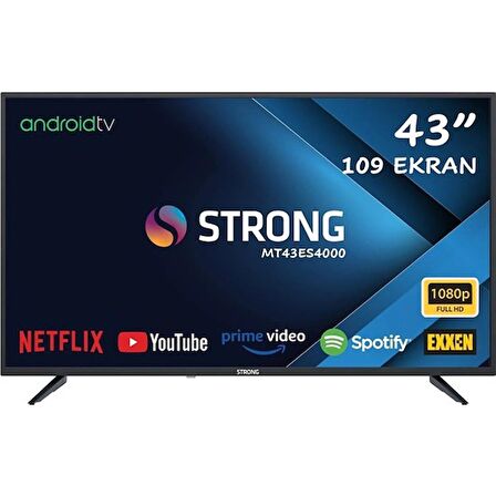 Strong MT43ES4000 43" 109 Ekran Uydu Alıcılı Full HD Android Smart LED TV
